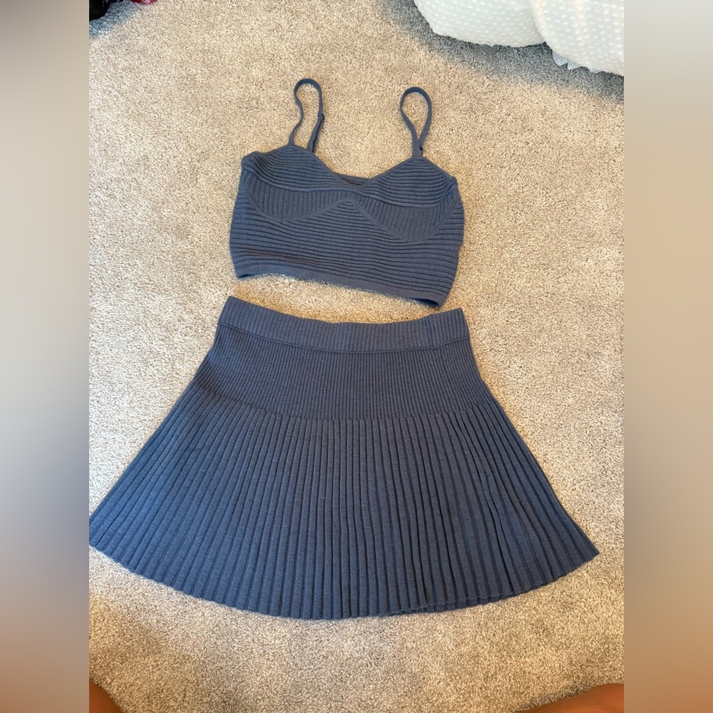 Aerie knit tank and skirt set